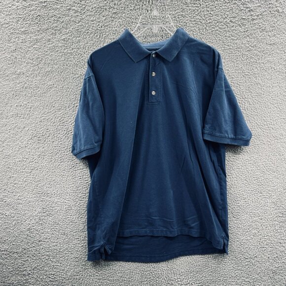 Columbia Mens Polo Shirt XXL Blue 100% Cotton Short Sleeve Pullover - Picture 1 of 9